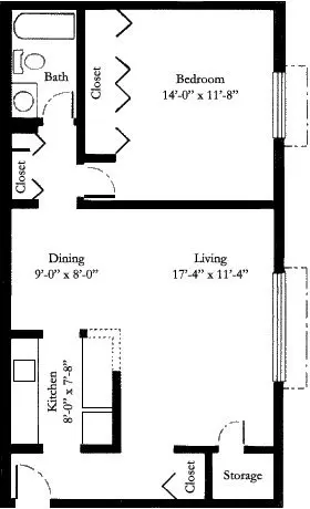 A floor plan of the apartment.